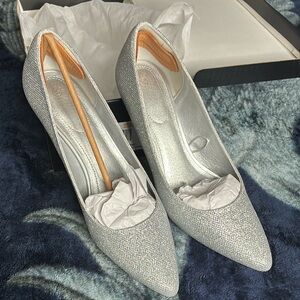 Elegant Silver Women's Heels